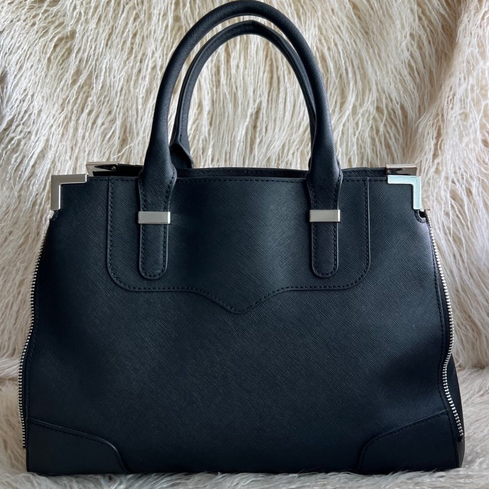 Rebecca Minkoff Amorous Satchel in Black Leather